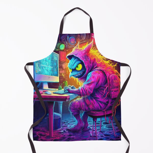 Item preview, Vibrant neon monster design designed and sold by AiAgency.