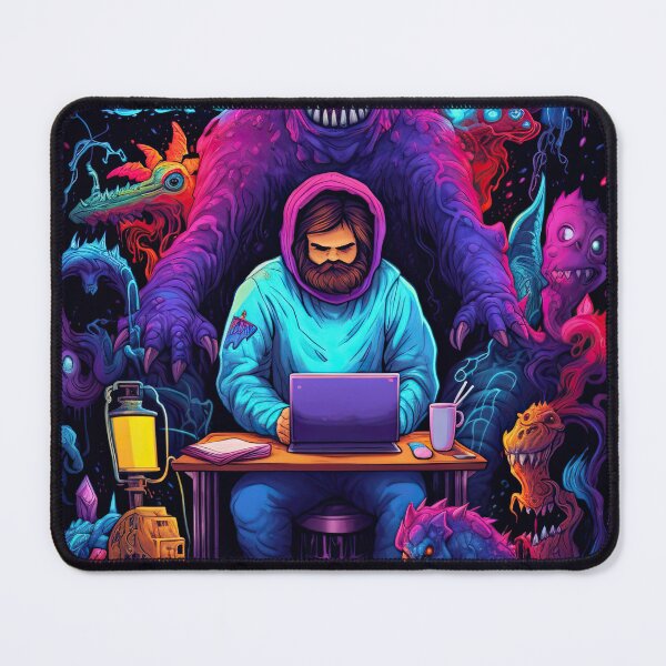 Item preview, Vibrant neon monster design designed and sold by AiAgency.