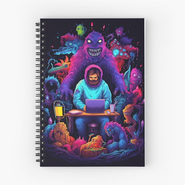 Item preview, Vibrant neon monster design designed and sold by AiAgency.