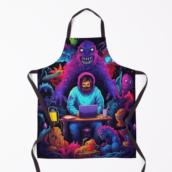 Item preview, Vibrant neon monster design designed and sold by AiAgency.