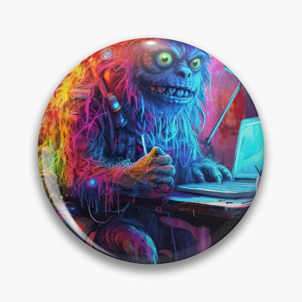 Item preview, Vibrant neon monster design designed and sold by AiAgency.