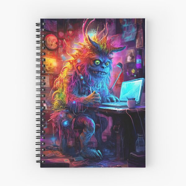 Item preview, Vibrant neon monster design designed and sold by AiAgency.