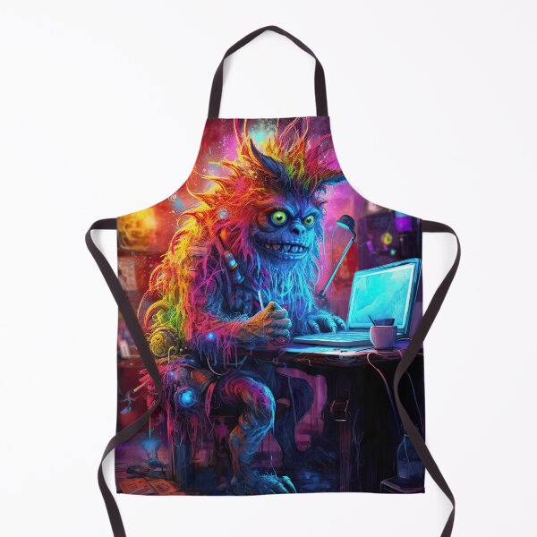 Item preview, Vibrant neon monster design designed and sold by AiAgency.