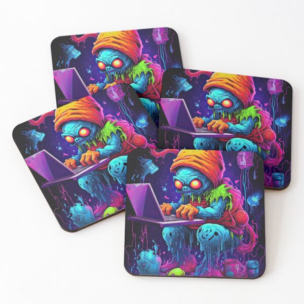 Item preview, Vibrant neon monster design designed and sold by AiAgency.