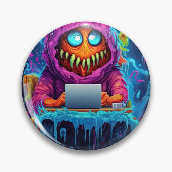 Item preview, Vibrant neon monster design designed and sold by AiAgency.