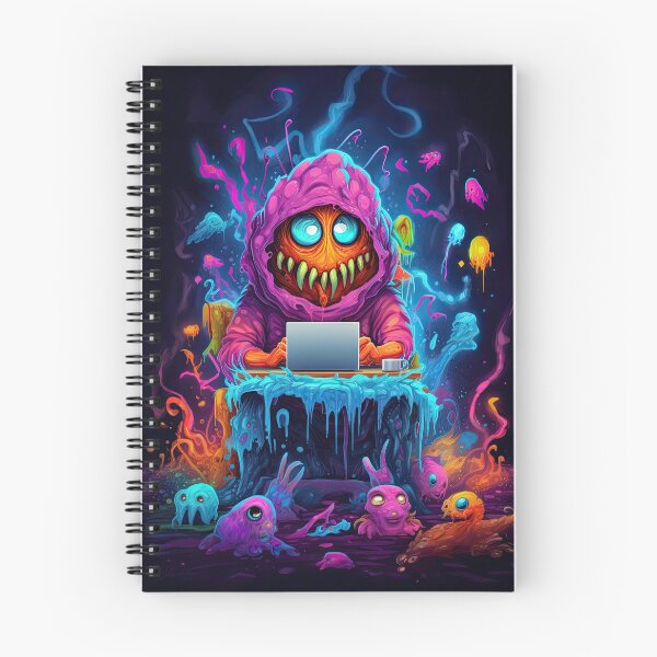 Item preview, Vibrant neon monster design designed and sold by AiAgency.