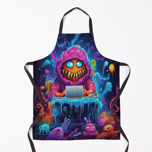 Item preview, Vibrant neon monster design designed and sold by AiAgency.