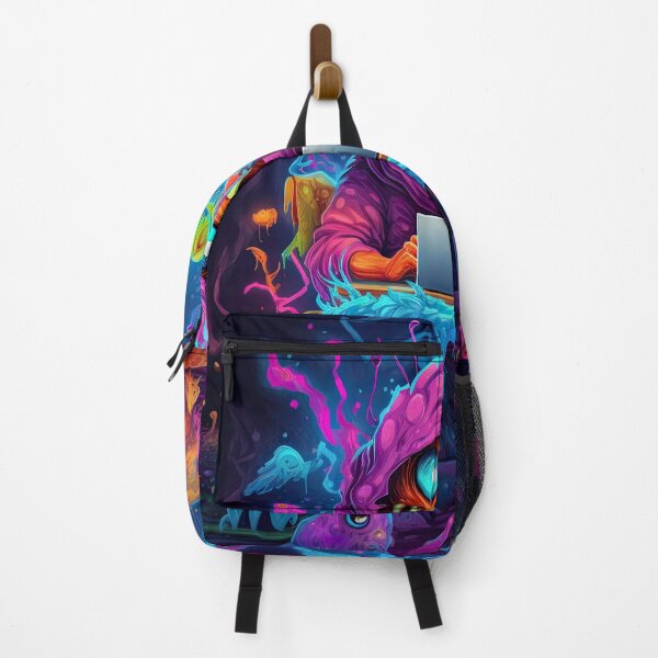 Item preview, Vibrant neon monster design designed and sold by AiAgency.