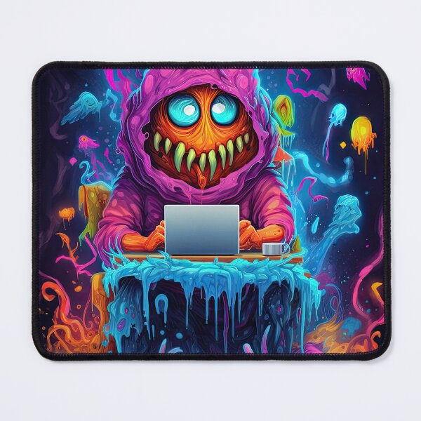 Item preview, Vibrant neon monster design designed and sold by AiAgency.