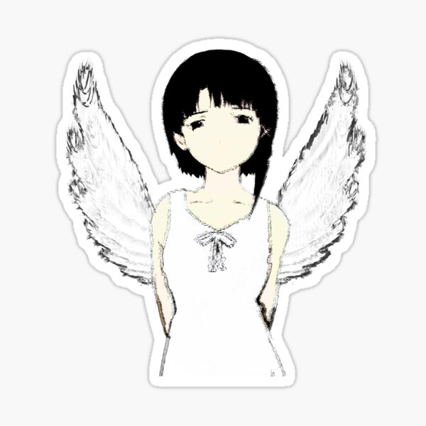 [Lain, Glitchart] Wired Angel Sticker