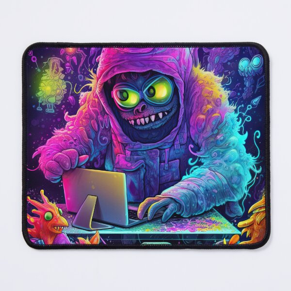 Item preview, Vibrant neon monster design designed and sold by AiAgency.