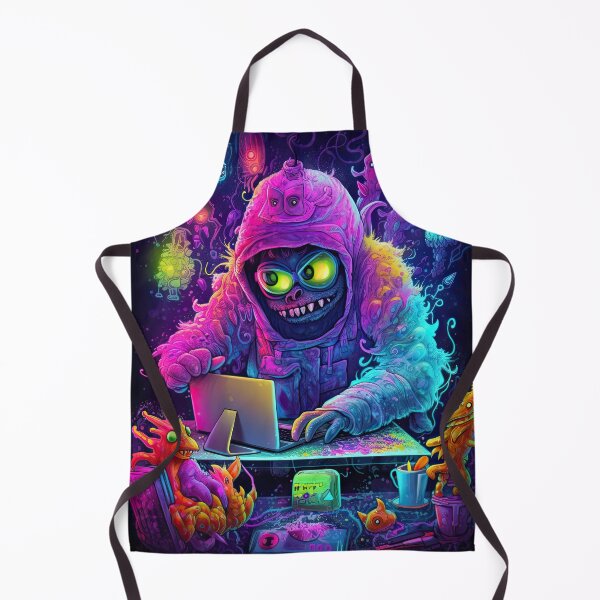 Item preview, Vibrant neon monster design designed and sold by AiAgency.