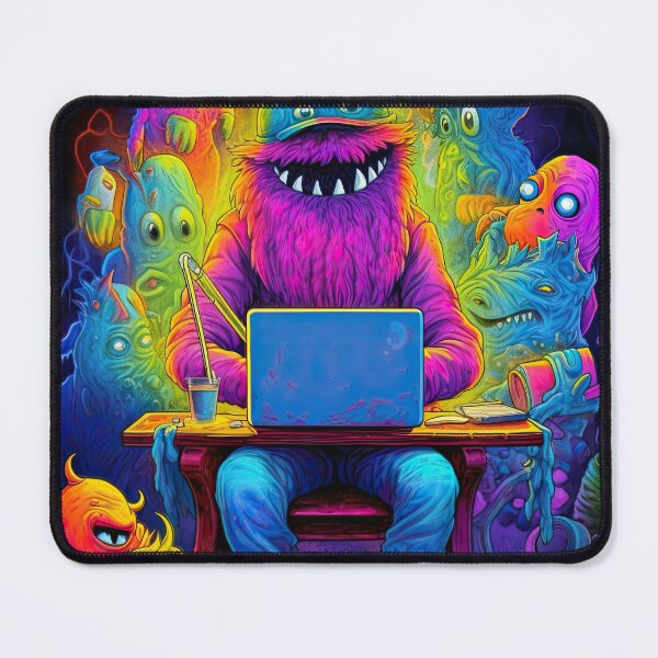 Item preview, Vibrant neon monster design designed and sold by AiAgency.
