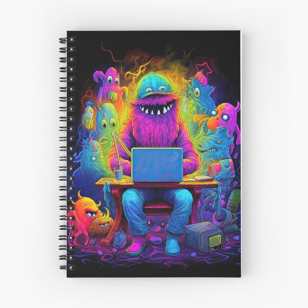 Item preview, Vibrant neon monster design designed and sold by AiAgency.