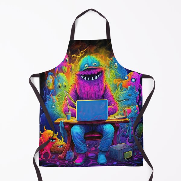 Item preview, Vibrant neon monster design designed and sold by AiAgency.