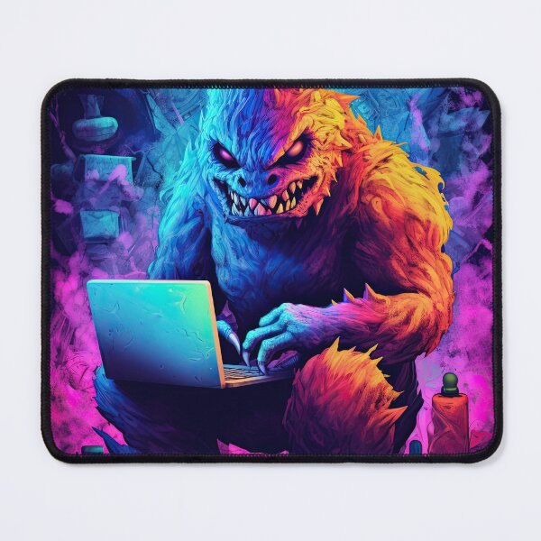 Item preview, Vibrant neon monster design designed and sold by AiAgency.