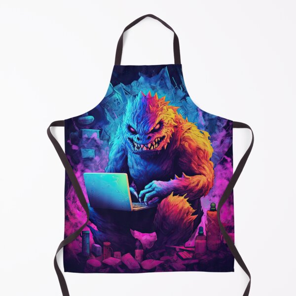 Item preview, Vibrant neon monster design designed and sold by AiAgency.