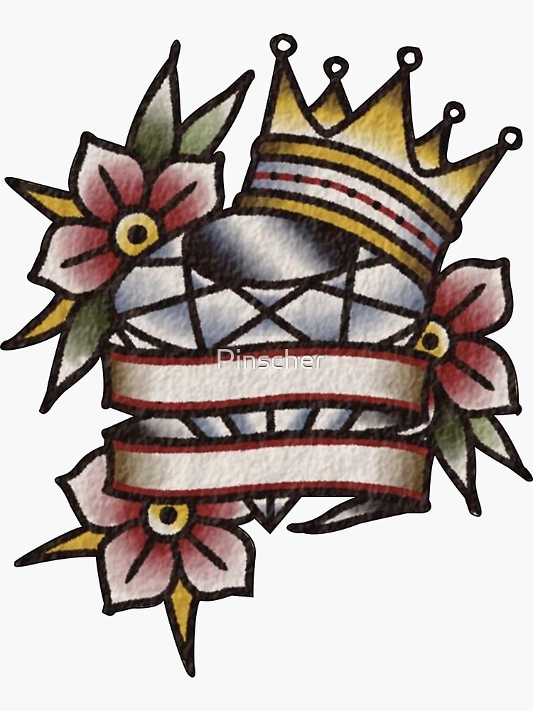 genghis kings crown with a string of pearls — GOLD STRIPE TATTOO