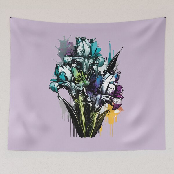Aperçu de l'œuvre Irises Bouquet, Striking Beauty, Mother's Gift, Delicate créée et vendue par MVDigitalArt.