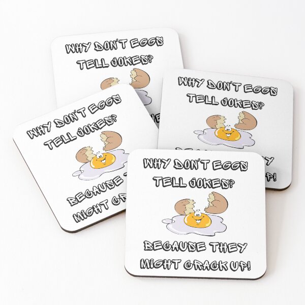 Item preview, Dad joke, Eggs might crack up, Funny joke, Dorky Joke, Why don't eggs tell jokes? designed and sold by Soundpups.