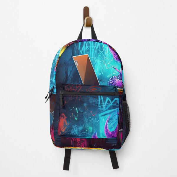 Item preview, A computer-generated neon-colored monster on a vibrant design designed and sold by AiAgency.