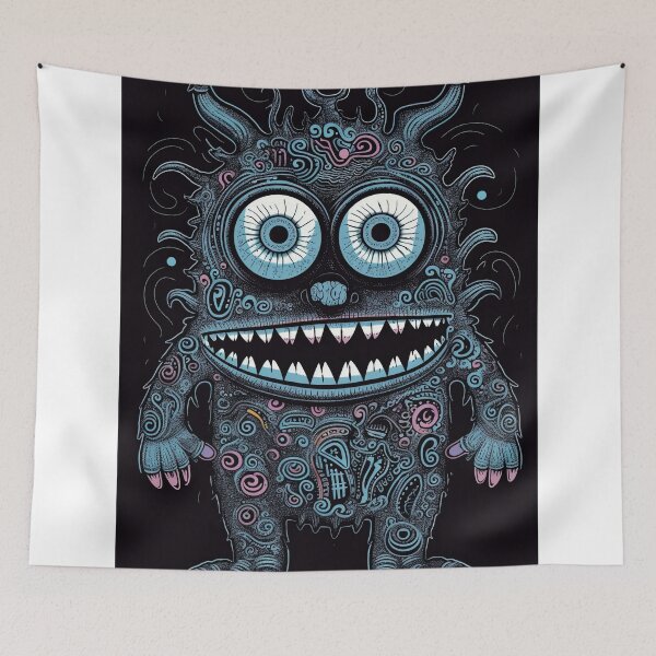 Item preview, Neon-colored monster designed on a striking artwork designed and sold by AiAgency.
