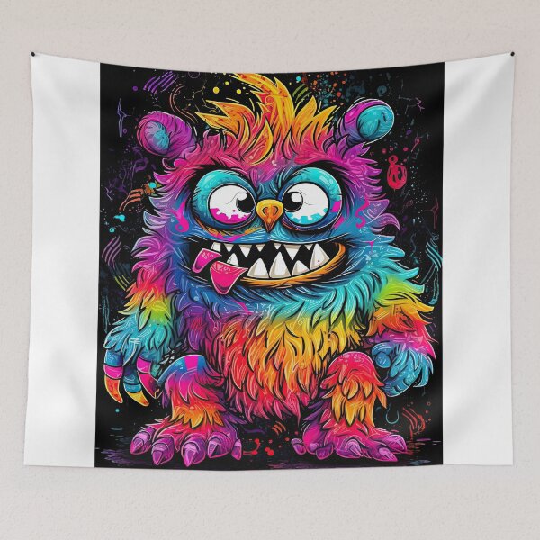 Item preview, Neon-colored monster designed on a striking artwork designed and sold by AiAgency.