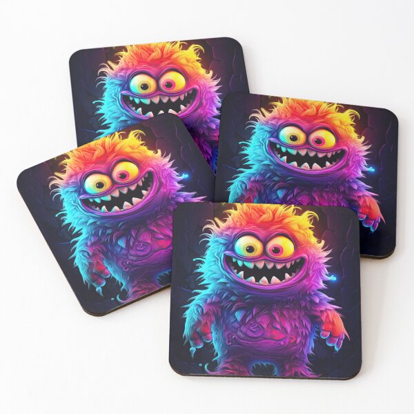 Item preview, Neon-colored monster designed on a striking artwork designed and sold by AiAgency.