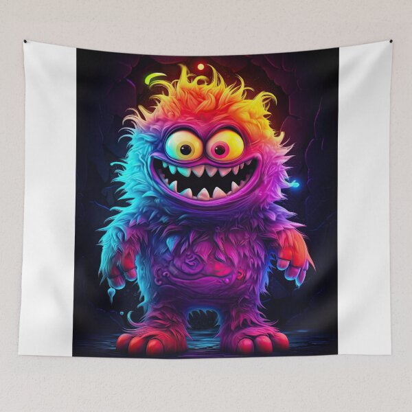 Item preview, Neon-colored monster designed on a striking artwork designed and sold by AiAgency.