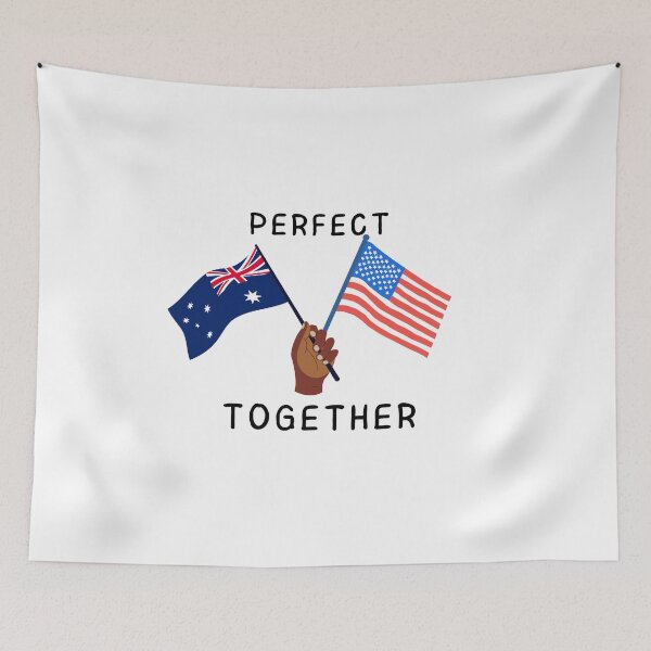 Item preview, Australian American flags - Perfect Together  designed and sold by Basma Store.