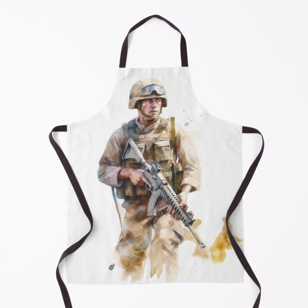 Item preview, Watercolor Military Soldier designed and sold by SaikoDesigns.