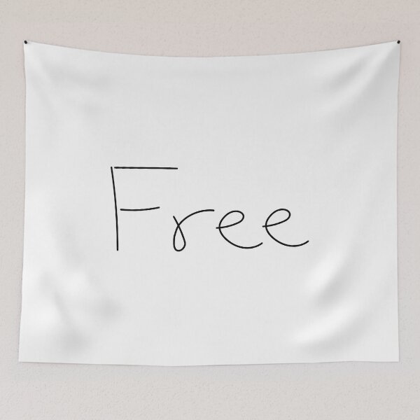 Item preview, Free, freedom, font, typography, minimal, logo, black, white, monochrome, hand write, -free designed and sold by bubbley2021.