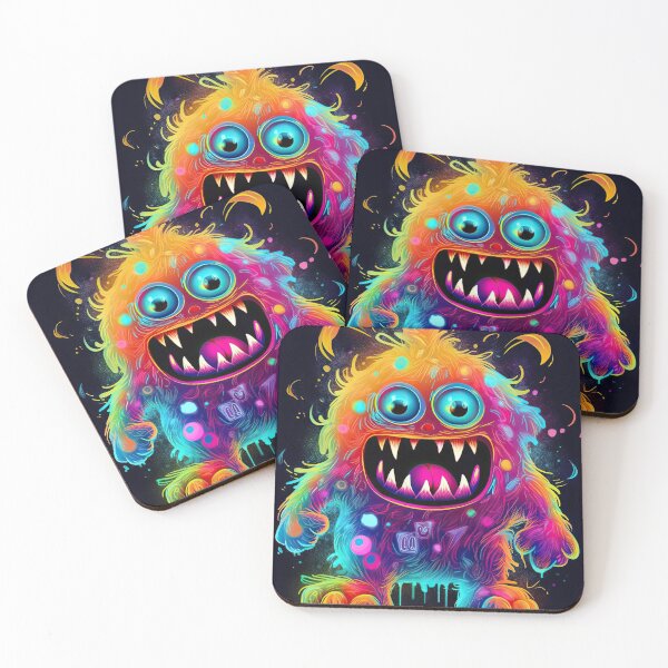 Item preview, Neon-colored monster designed on a striking artwork designed and sold by AiAgency.