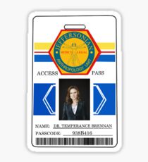 BONES Access Card - Dr. Temperance Brennan Sticker