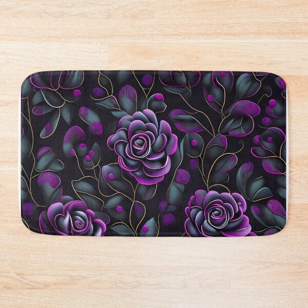 Item preview, Purple and black rose swirls - gothic inspired designed and sold by Nosy is Everything.