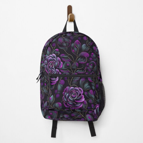 Item preview, Purple and black rose swirls - gothic inspired designed and sold by Nosy is Everything.