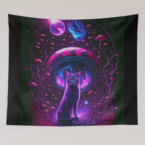 Item preview, Lost in the mushroom universe, Trippy art designed and sold by ZenStickConcept.