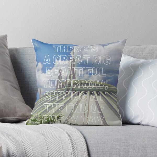 Walt Disney Famous Quote Colorful All Our Dreams Can Come True Throw Pillow  by Design Turnpike - 20 x 20 - Instaprints