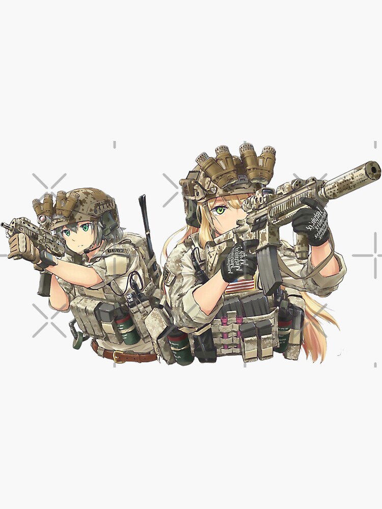 Imagen 3 de 3, Pegatina con la obra Par de operadores de Anime Waifu, diseñada y vendida por TaxThisFedBoy.
