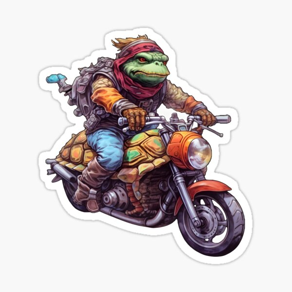 Item preview, Tough Tortoise Riding a Retro Turtleshell Bike designed and sold by 20th-eclipse.