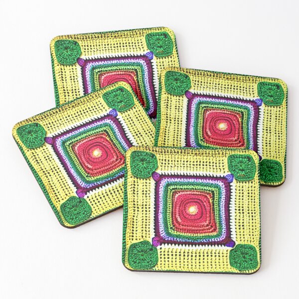 Item preview, Crocheted grandmother's squares. Abstraction. designed and sold by Natalia-Vlad.