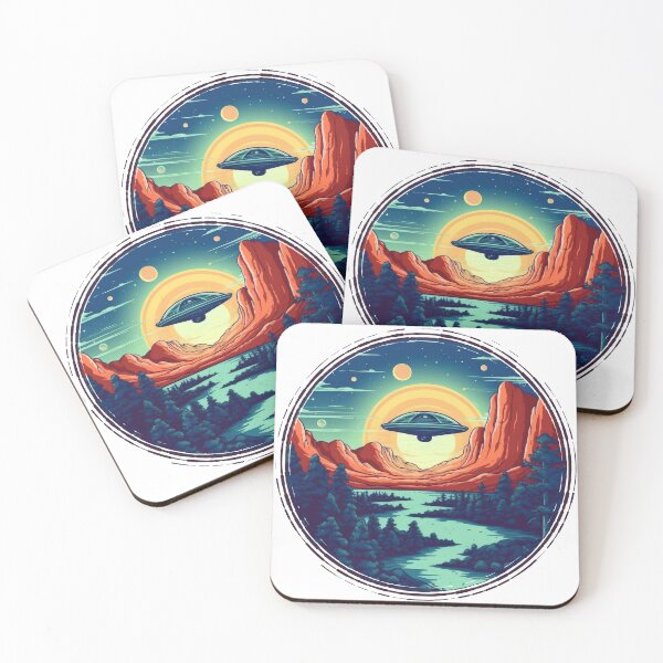 Item preview, ET Flying Saucer Above Natural Wonders designed and sold by Mythic-Dream.