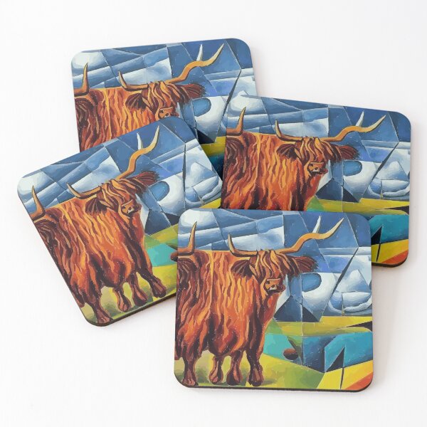 Item preview, Highland Cow abstract digital art  designed and sold by LordEngy.