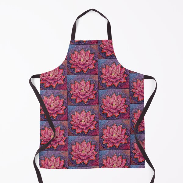Artikelvorschau, Versetztes gefliestes Art Brut-Rosa-Lotus-Muster entworfen und verkauft von EpicFoxArt.