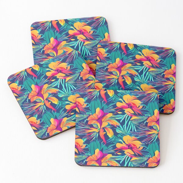 Item preview, Tropical Orange and Pink Floral Garden designed and sold by calibrit.