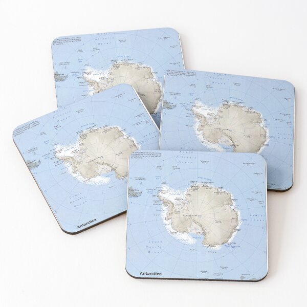 Item preview, Antarctica Relief Map (1986) designed and sold by BravuraMedia.