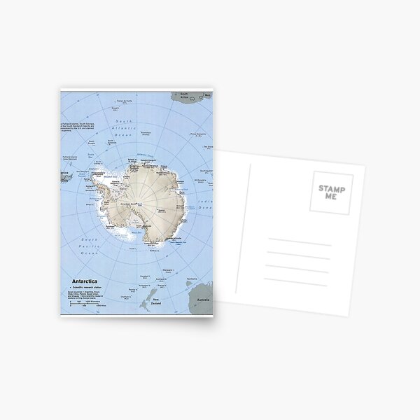 Item preview, Antarctica Relief Map (1986) designed and sold by BravuraMedia.