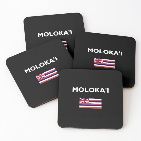 Artikelvorschau, Molokai USA Hawaii-Flagge dunkle Farbe entworfen und verkauft von TinyStarAmerica.