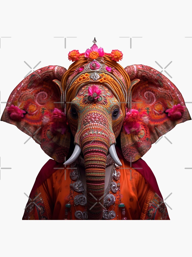 Thumbnail 3 of 3, Sticker, Digital Elephant 1973 designed and sold by wayneflint.