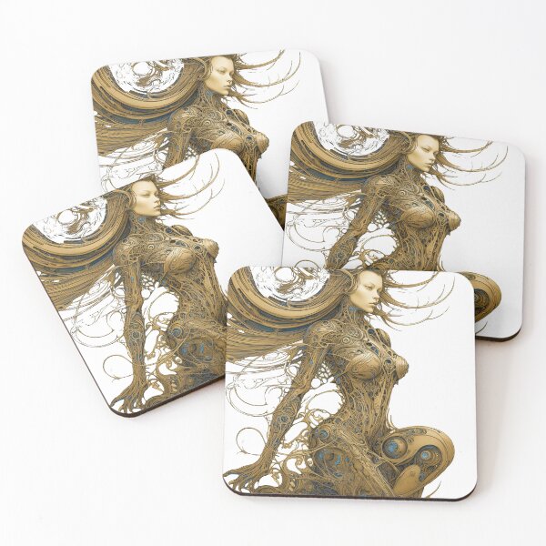 Item preview, the goldad beauty 9(no background)-bold styles-dreamy mood-madness-abstract-detailed-epic-painterly designed and sold by Hermossa-Art.